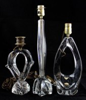 THREE DAUM CONTEMPORARY GLASS