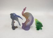 THREE DAUM PATE DE VERRE GLASS