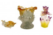 THREE DAUM PATE-DE-VERRE ARTIC