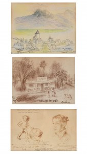 THREE DAVID BURLIUK ARTWORKS: