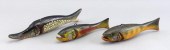 THREE DAVID PERKINS FISH DECOY