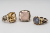THREE DAVID YURMAN 18 KARAT YE