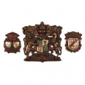 THREE DECORATIVE COAT-OF-ARMS