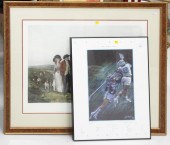 THREE DECORATIVE FRAMED PRINTS