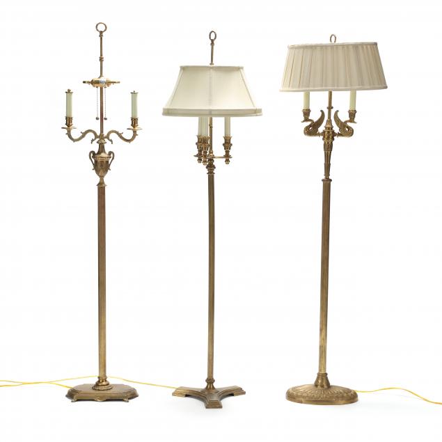 THREE DECORATIVE FRENCH STYLE BRASS