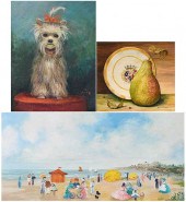 THREE DECORATIVE PAINTINGS(20t
