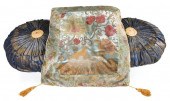 THREE DECORATIVE SILK PILLOWST