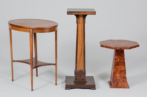 THREE DECORATIVE TABLES / STANDS1st