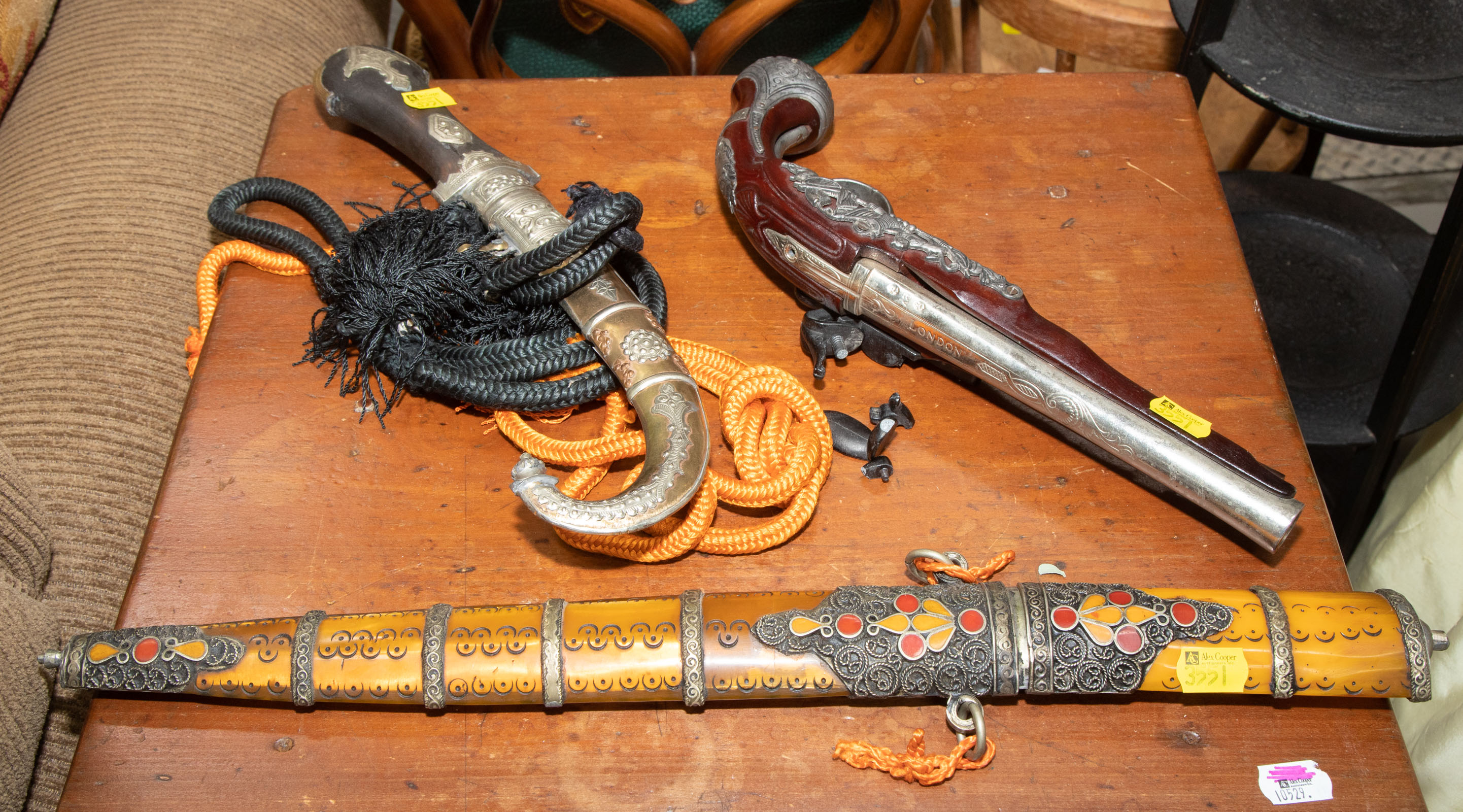 THREE DECORATIVE WEAPONS Includes