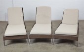 THREE DEDON WOVEN CHAISE LONGU