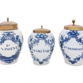 Three Delft Blue and White Tob
