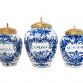Three Delft Blue and White Tob