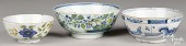 THREE DELFT POLYCHROME BOWLS,