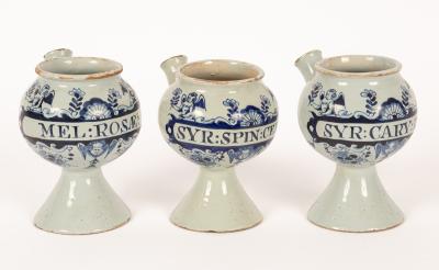 Three Delftware blue and white