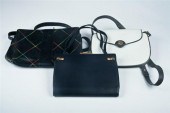 THREE DESIGNER LEATHER HANDBAG