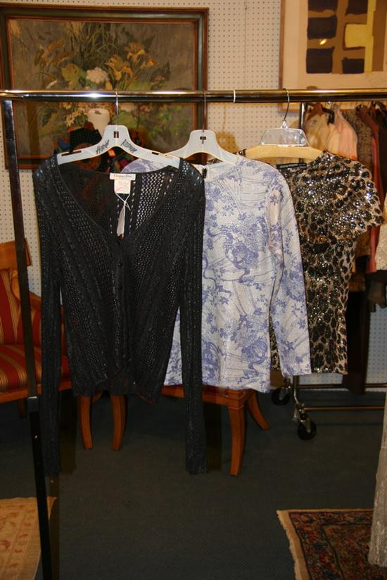 THREE DESIGNER TOPS. Including