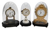 THREE DOME SHELF CLOCKS DOME C