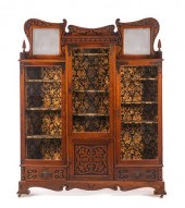 THREE DOOR VICTORIAN WALNUT BO