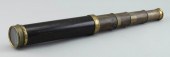 THREE-DRAW BRASS AND MAHOGANY