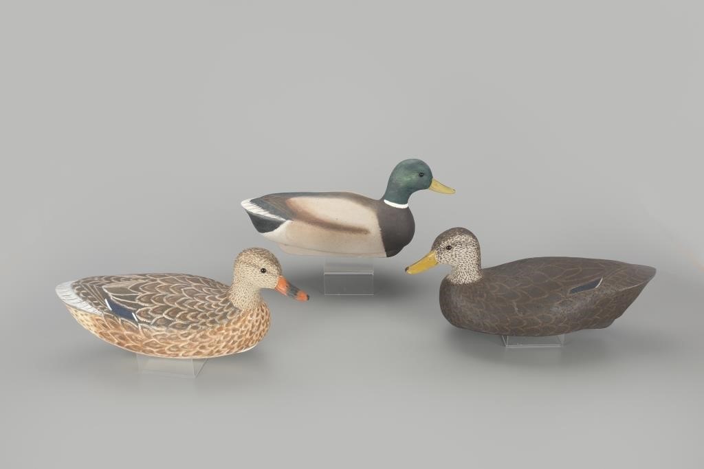THREE DUCK DECOYSDelbert "Cigar"