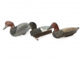 THREE DUCK DECOYSThree Antique
