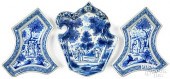 THREE DUTCH BLUE AND WHITE DEL