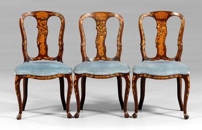 Three Dutch marquetry side