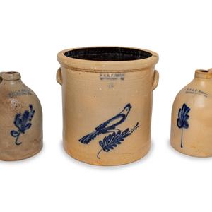 Three E & L.P. Norton Stoneware