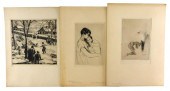 THREE EARLY 20TH C. ETCHINGS B