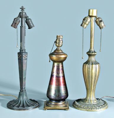 Three early 20th century lamp