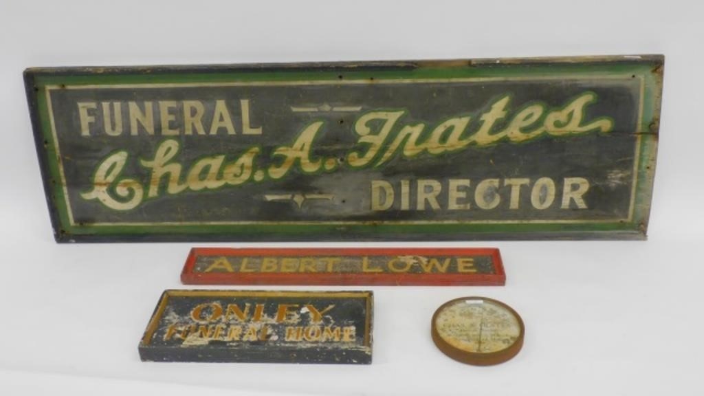 THREE EARLY ADVERTISING SIGNS