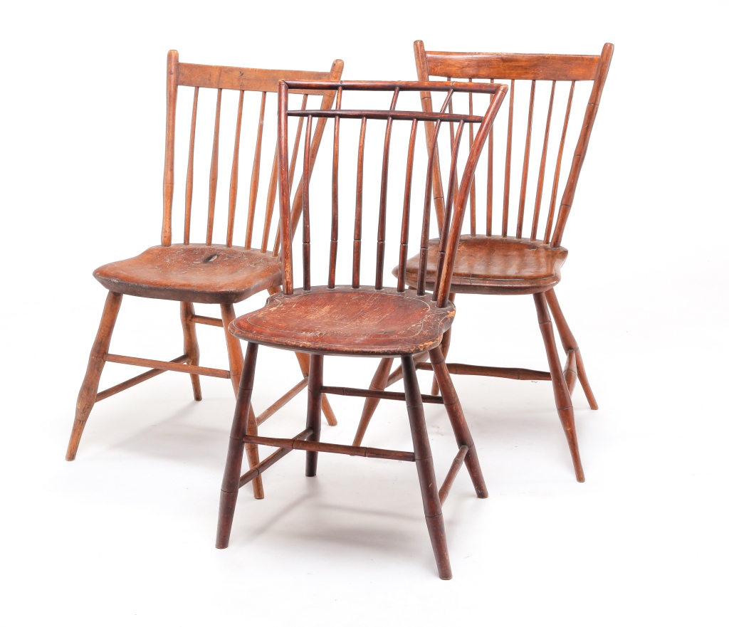 THREE EARLY AMERICAN CHAIRS.