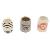 THREE EARLY BEER MUGS<br>Three