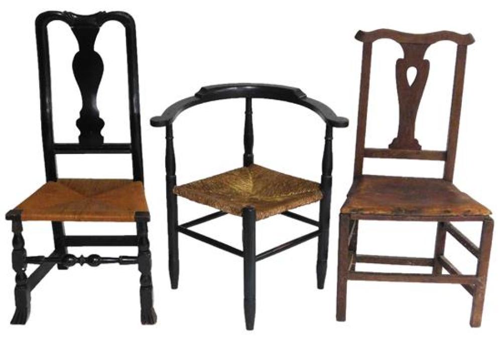 THREE EARLY CHAIRS, VARIOUS FORMS