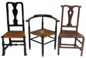 THREE EARLY CHAIRS, VARIOUS FO