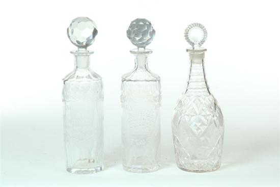 THREE EARLY CUT AND ENGRAVED