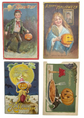 THREE EARLY HALLOWEEN POSTCARD