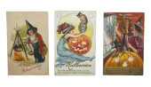 THREE EARLY HALLOWEEN POSTCARD