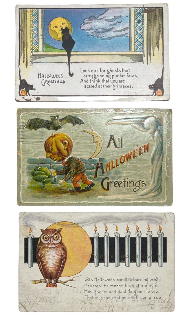 THREE EARLY HORIZONTAL HALLOWEEN