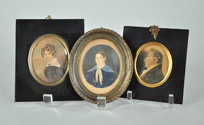 Three Early Miniature Oval