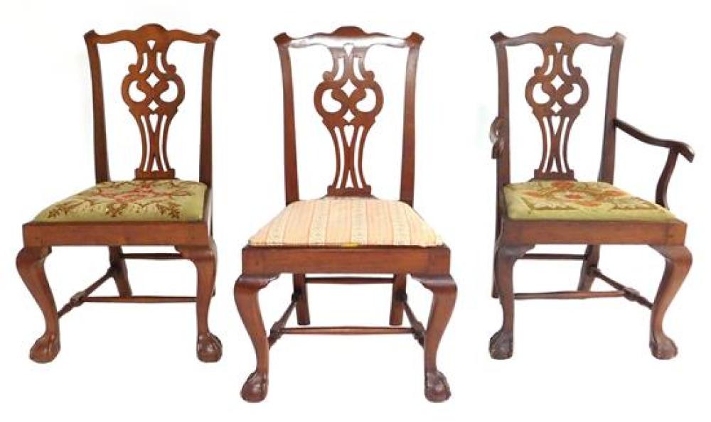 THREE EARLY NEW ENGLAND CHAIRS,