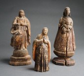 THREE EASTERN EUROPEAN CARVED