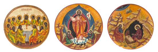 *Three Eastern European Painted and