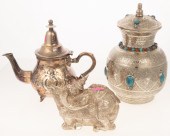 THREE EASTERN METALWARE PIECES