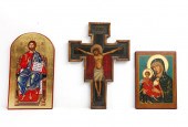 THREE EASTERN ORTHODOX ICONS,