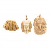 THREE EGYPTIAN-THEMED PENDANTS
