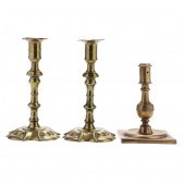 THREE EIGHTEENTH CENTURY BRASS