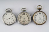 THREE ELGIN WATCH CO. POCKET W