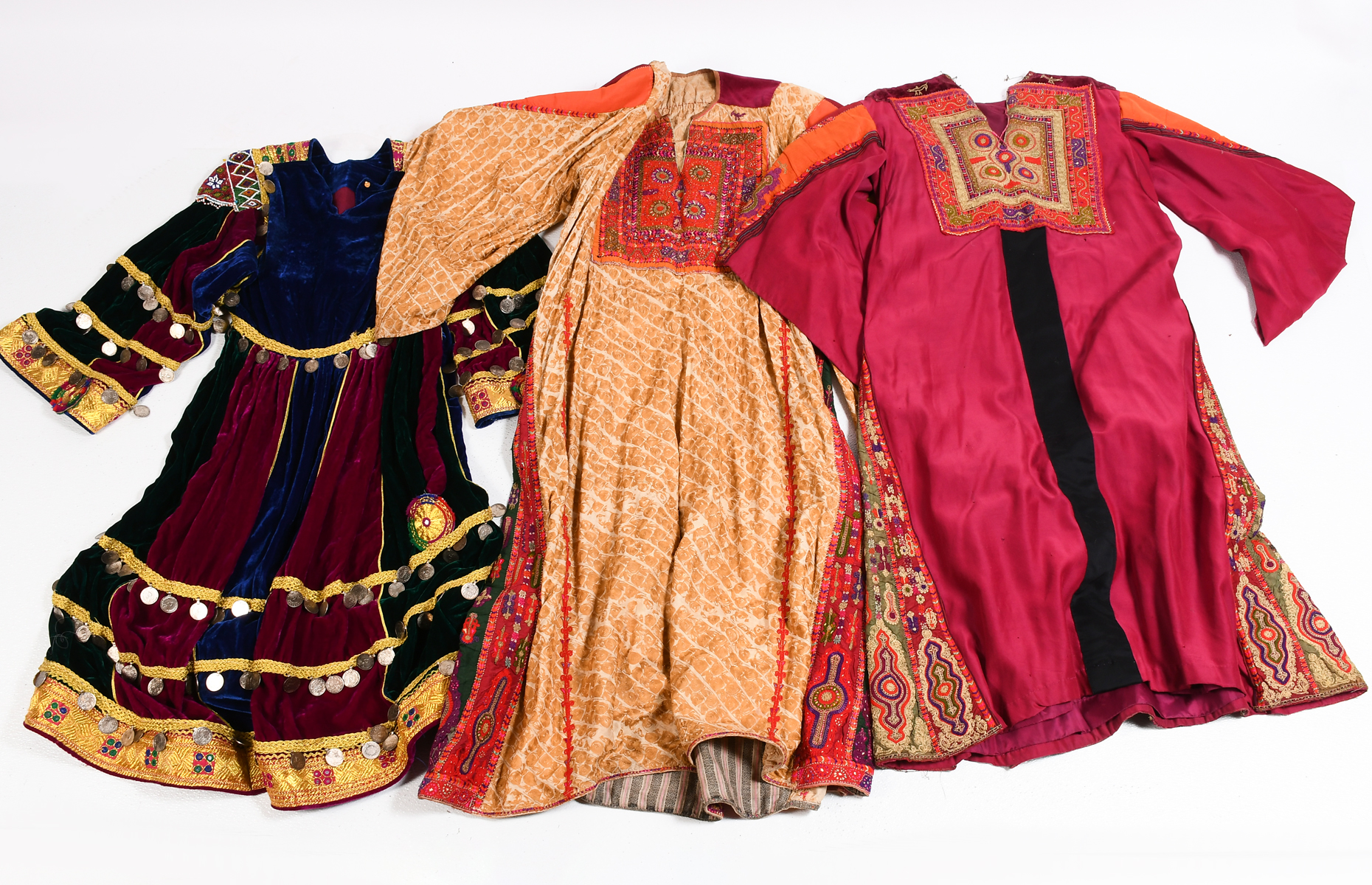 THREE EMBROIDERED MIDDLE EASTERN