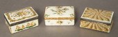 THREE ENAMELED BATTERSEA BOXES